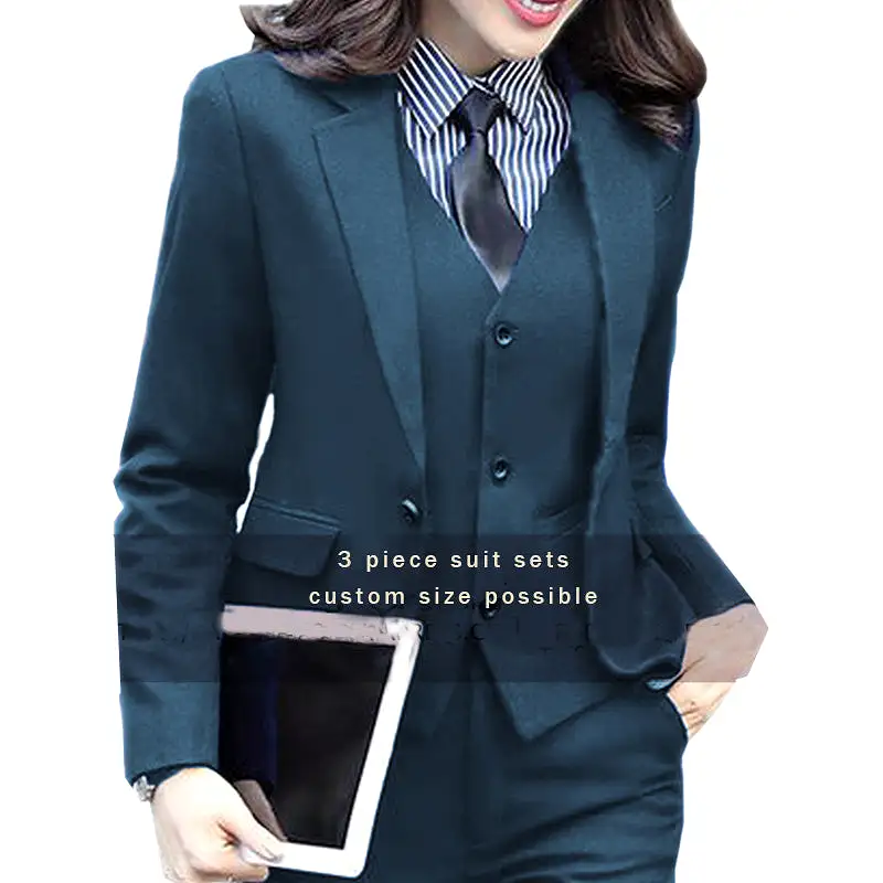 3 Piece Elegant Formal Business Lady Office Suit Set Work Wear