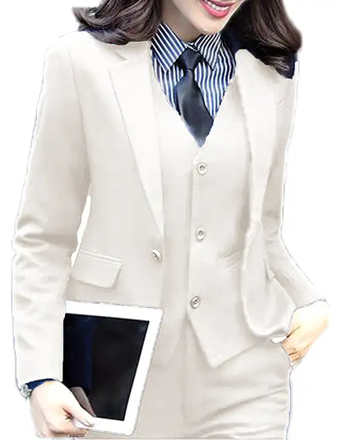 3 Piece Elegant Formal Business Lady Office Suit Set Work Wear