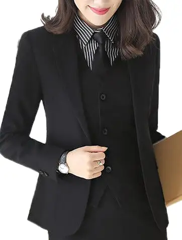 3 Piece Elegant Formal Business Lady Office Suit Set Work Wear