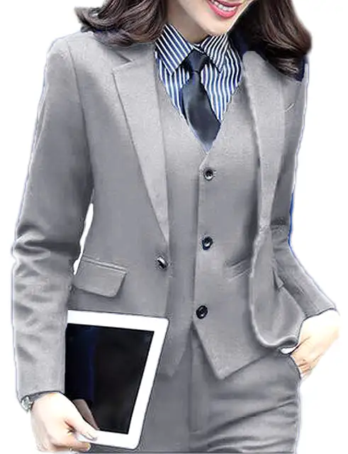 3 Piece Elegant Formal Business Lady Office Suit Set Work Wear