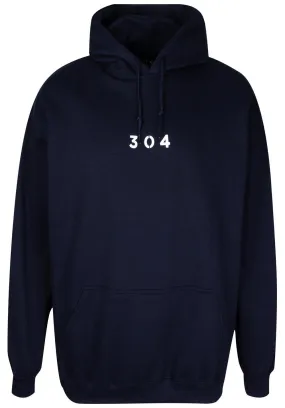 304 Core Print Hoody - Navy