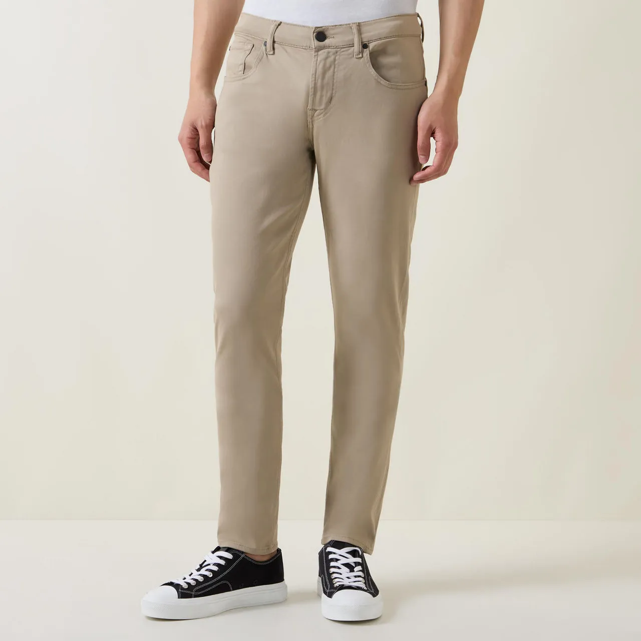 7 FOR ALL MANKIND Casual Slim Fit Tapered Trousers - Beige