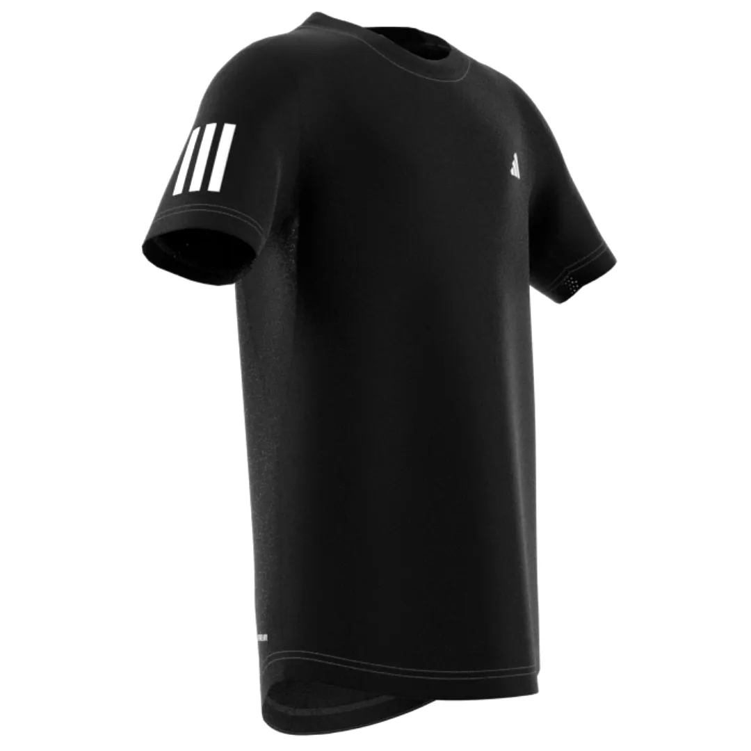 Adidas Club Tennis 3-Stripes Junior T-Shirt - Black