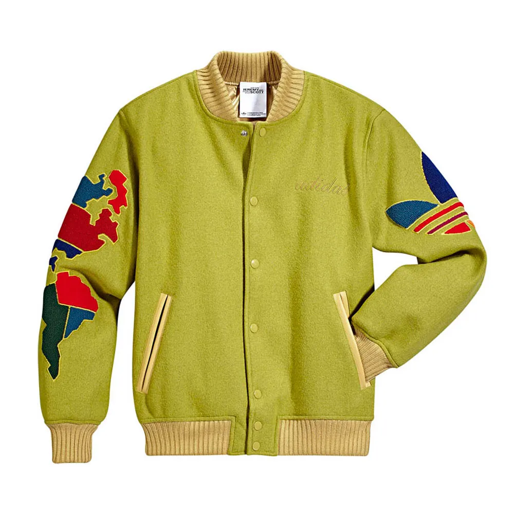 Adidas Originals Jeremy Scott JS Globe Varsity Letterman Jacket