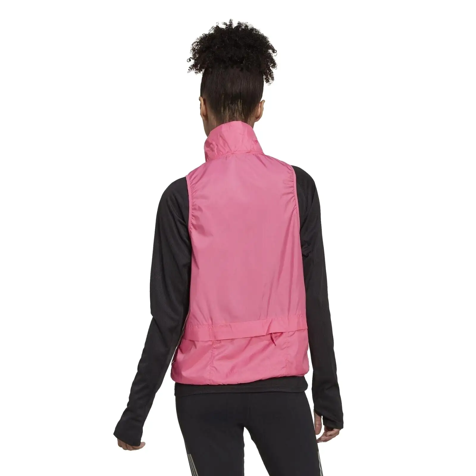 adidas Run Icons 3-Stipes Womens Running Gilet Lightweight Wind Resistant Jacket