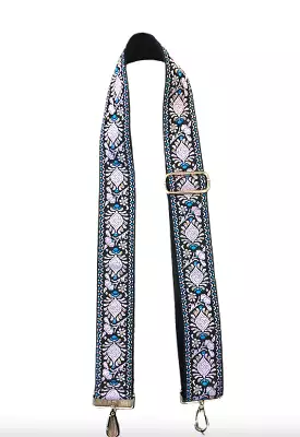 Ahdorned - Light Blue Pink Floral bag Strap