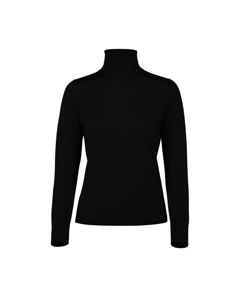 Allude Jersey Cuello Alto Negro