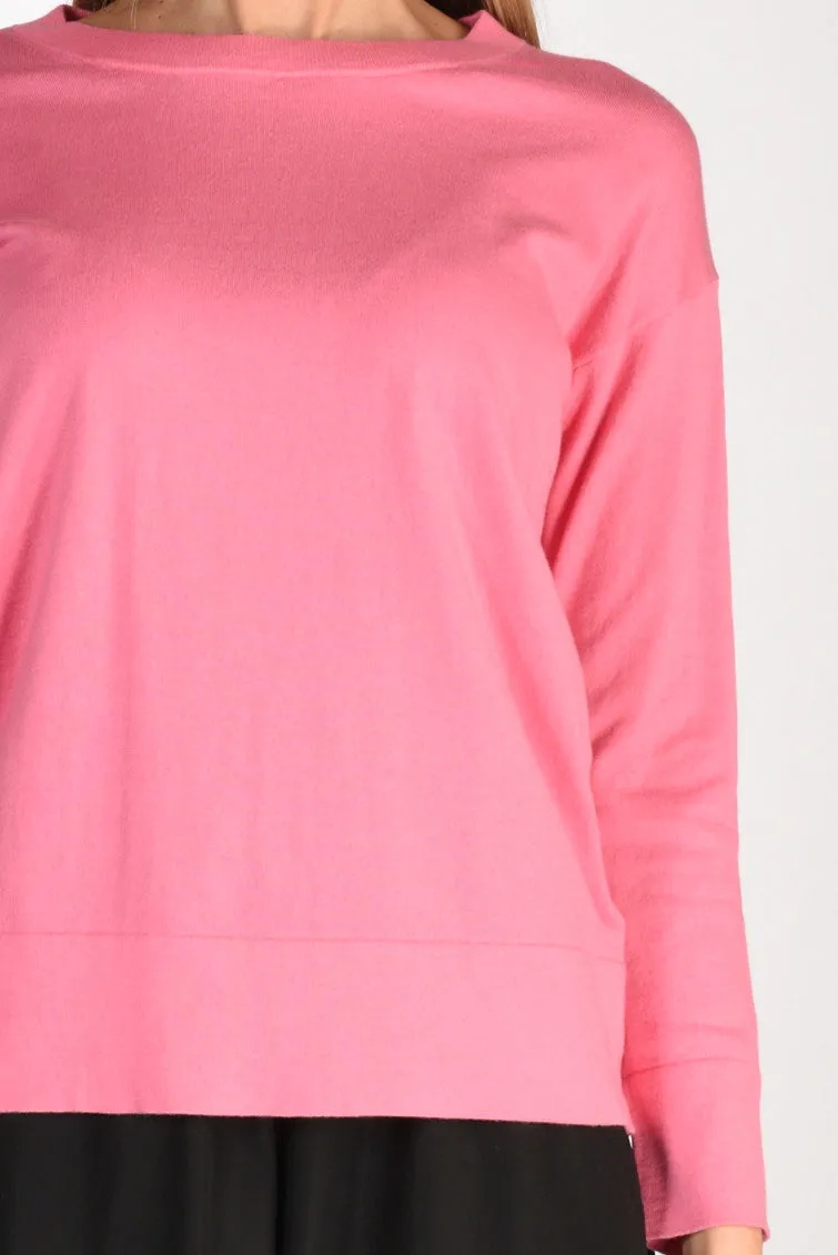 Allude Maglia Girocollo Rosa Donna