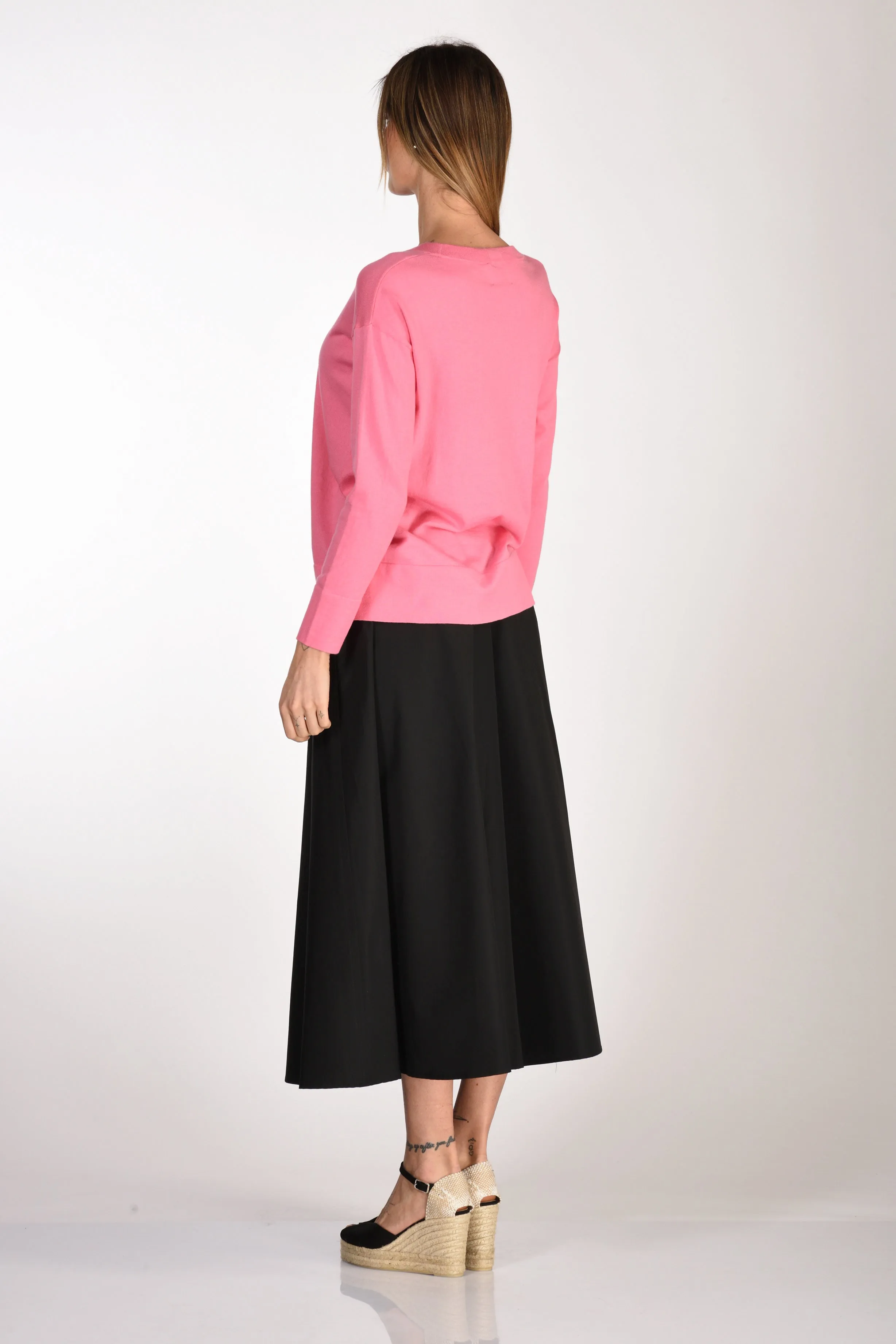 Allude Maglia Girocollo Rosa Donna