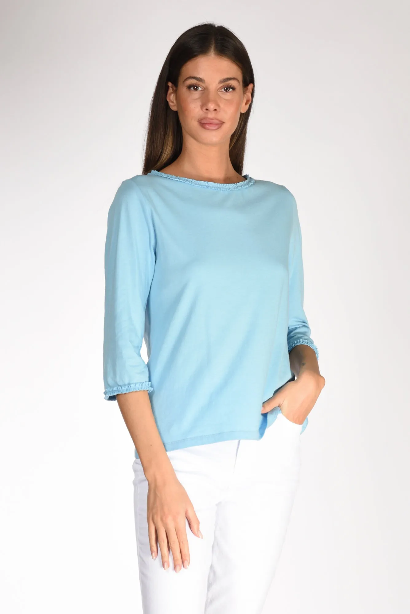 Allude Tshirt Azzurro Donna