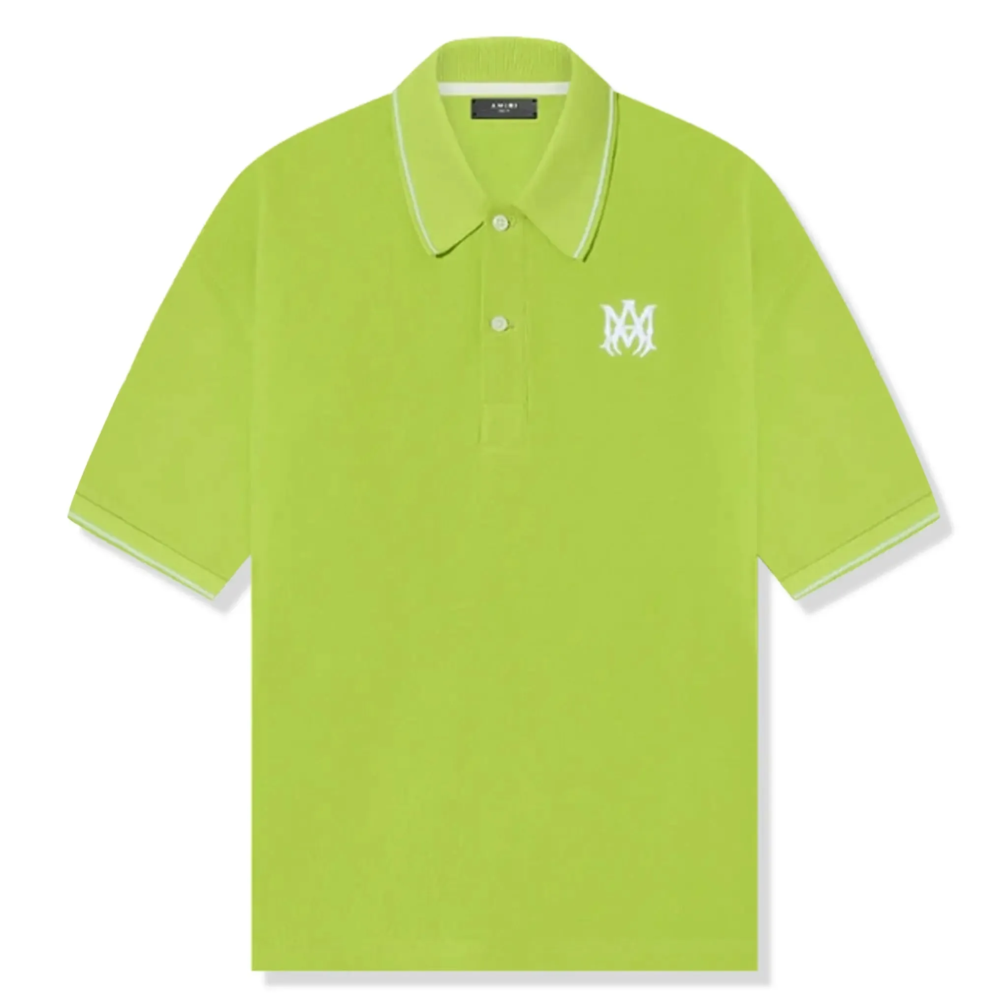 Amiri Solid Short Sleeve Green Polo Shirt