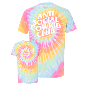 ANTI SOCIAL COWKID CLUB TIE DYE TEE