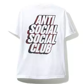 Anti Social Social Club Blocked Plaid Tee (White/Red)