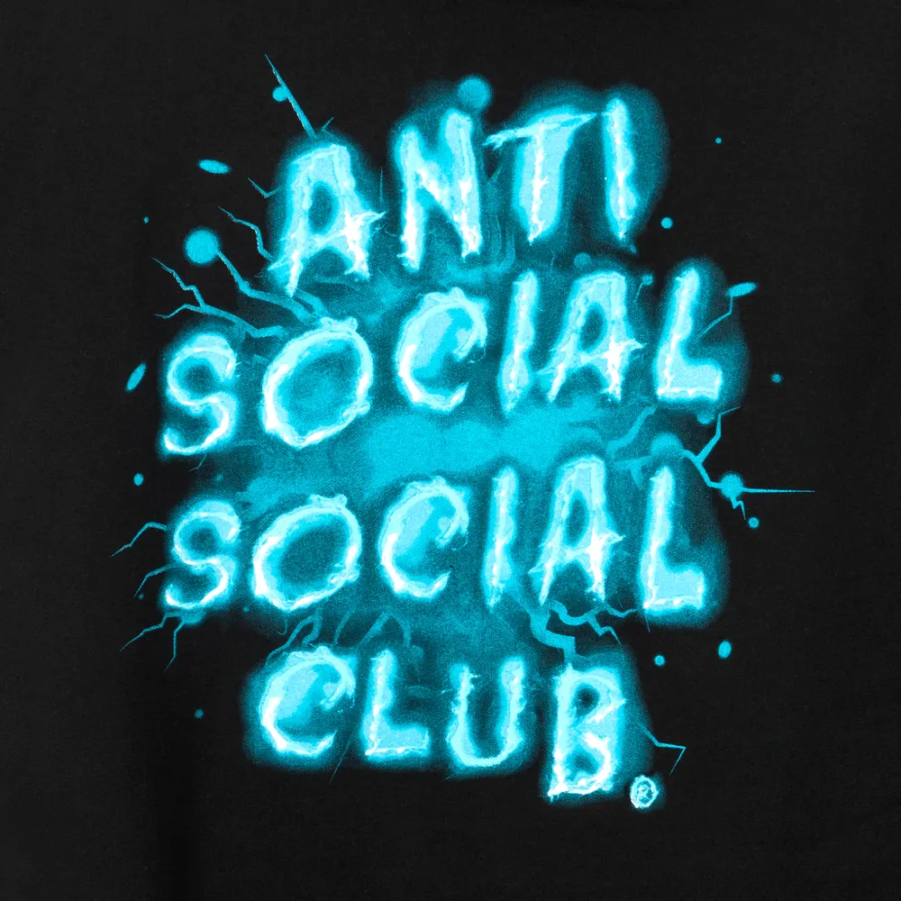 Anti Social Social Club Blue Splash Black Hoodie