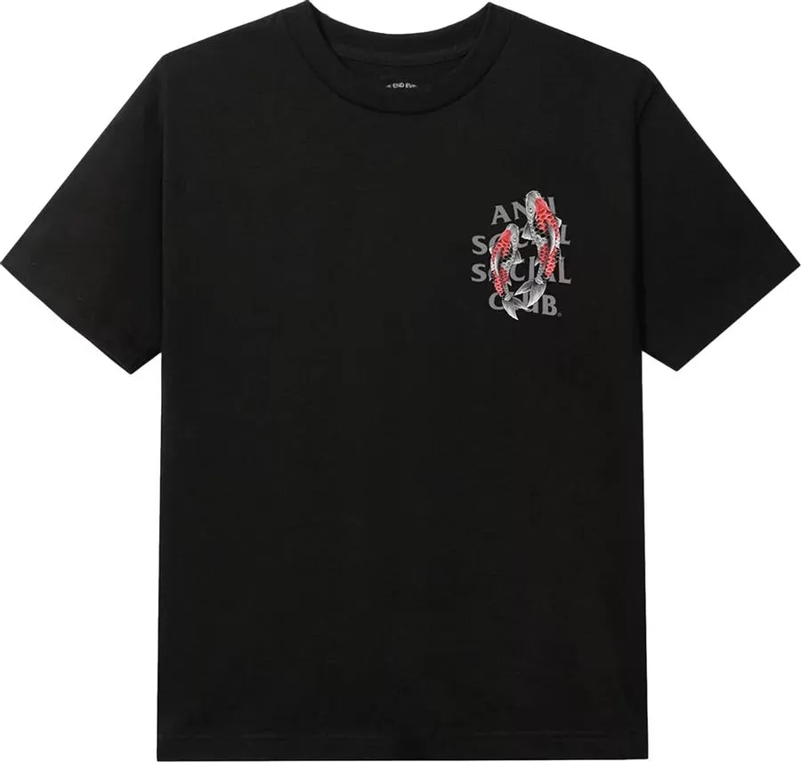 ANTI SOCIAL SOCIAL CLUB KOI GARDEN TEE BLACK