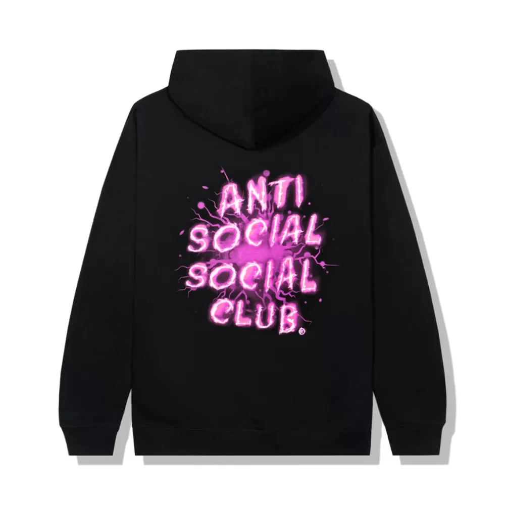 Anti Social Social Club Pink Splash Black Hoodie