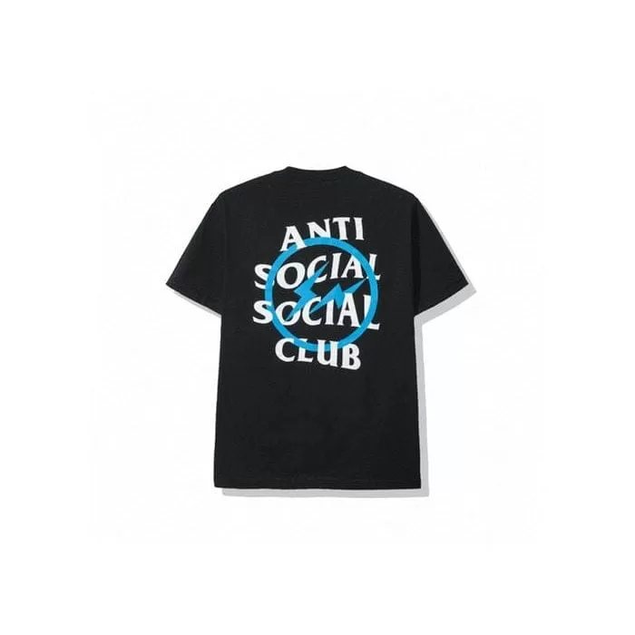 ANTI SOCIAL SOCIAL CLUB X FRAGMENT BLUE BOLT TEE BLACK ( DONT USE)