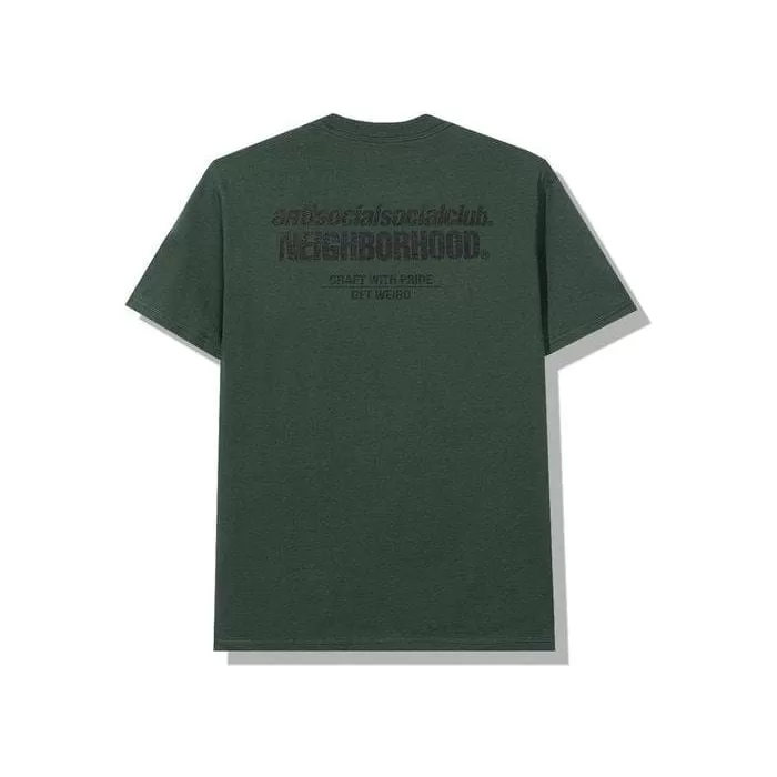 ANTI SOCIAL SOCIAL CLUB X NEIGHBORHOOD CAMBERED TEE GREEN