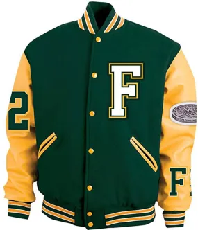 ASAP Ferg Floor II Seats Green and Yellow Letterman Jacket