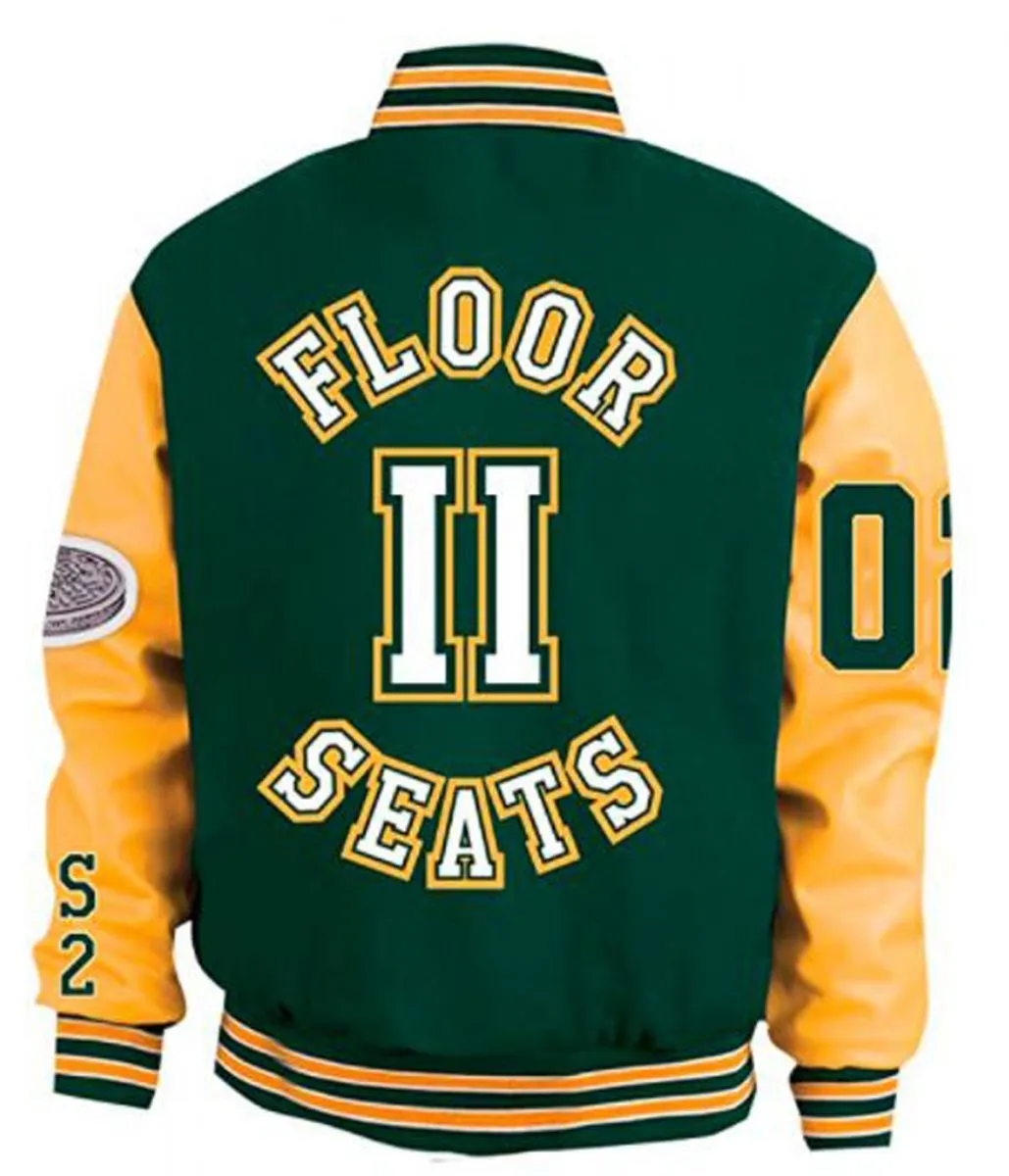 ASAP Ferg Floor II Seats Green and Yellow Letterman Jacket