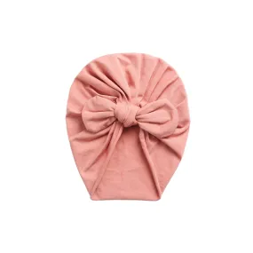 Baby Bunny Ear Turban in Rose