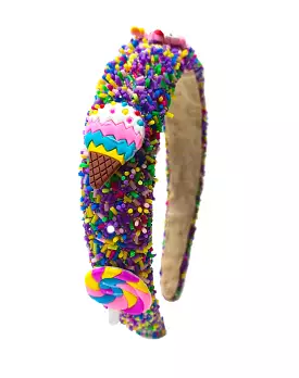 Bari Lynn 3D Charm Sprinkles Headband - Purple