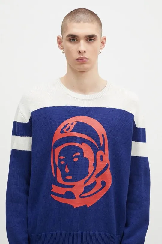 Billionaire Boys Club cashmere blend jumper Astro Knitted Crewneck navy blue color B24325