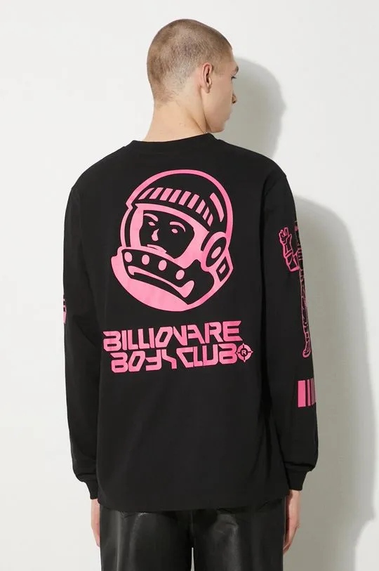 Billionaire Boys Club cotton longsleeve top Multi Graphic Longsleeve black color with a print B24251