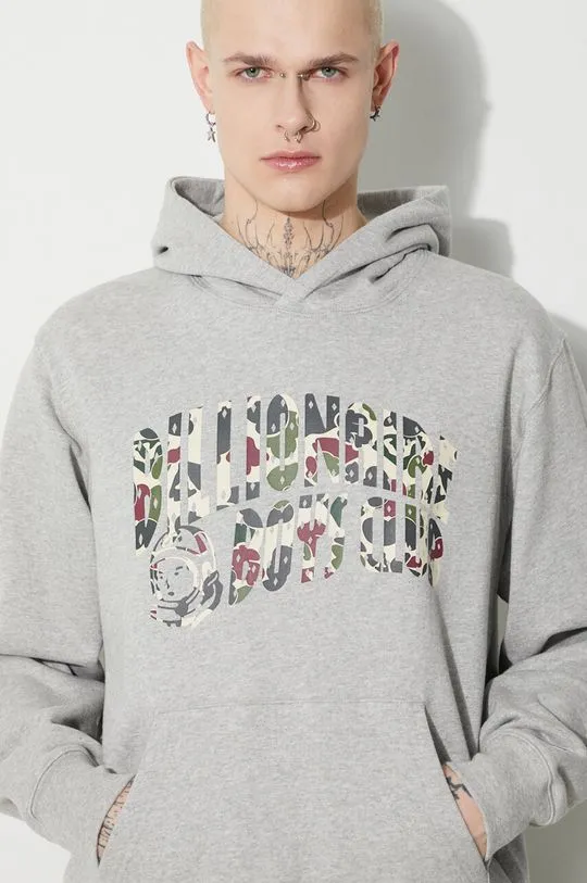 Billionaire Boys Club cotton sweatshirt Duck Camo Arch Logo Popover men's gray color B23432