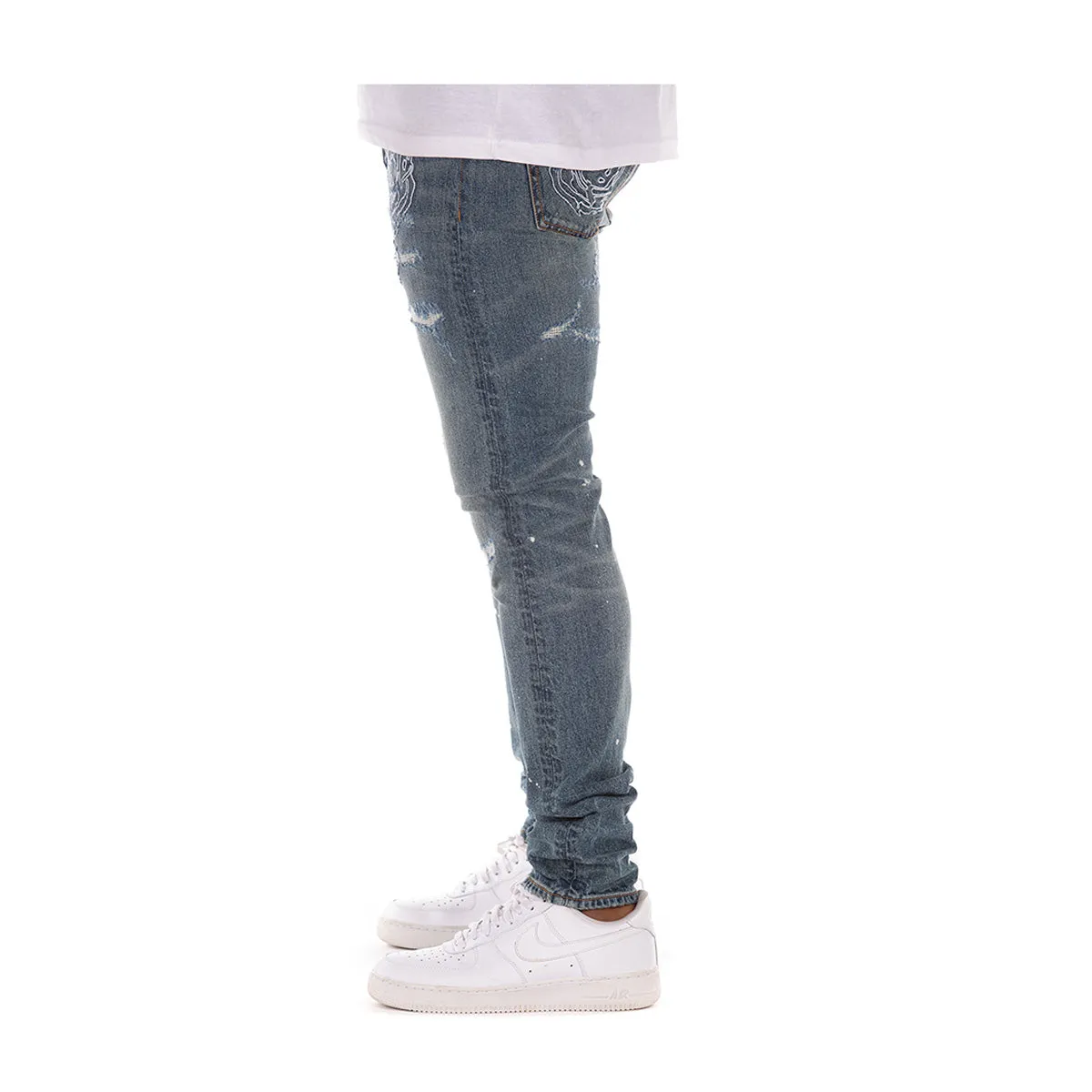 Billionaire Boys Club Mens Fusion Skinny Fit Jeans 8104-602 Photon Light