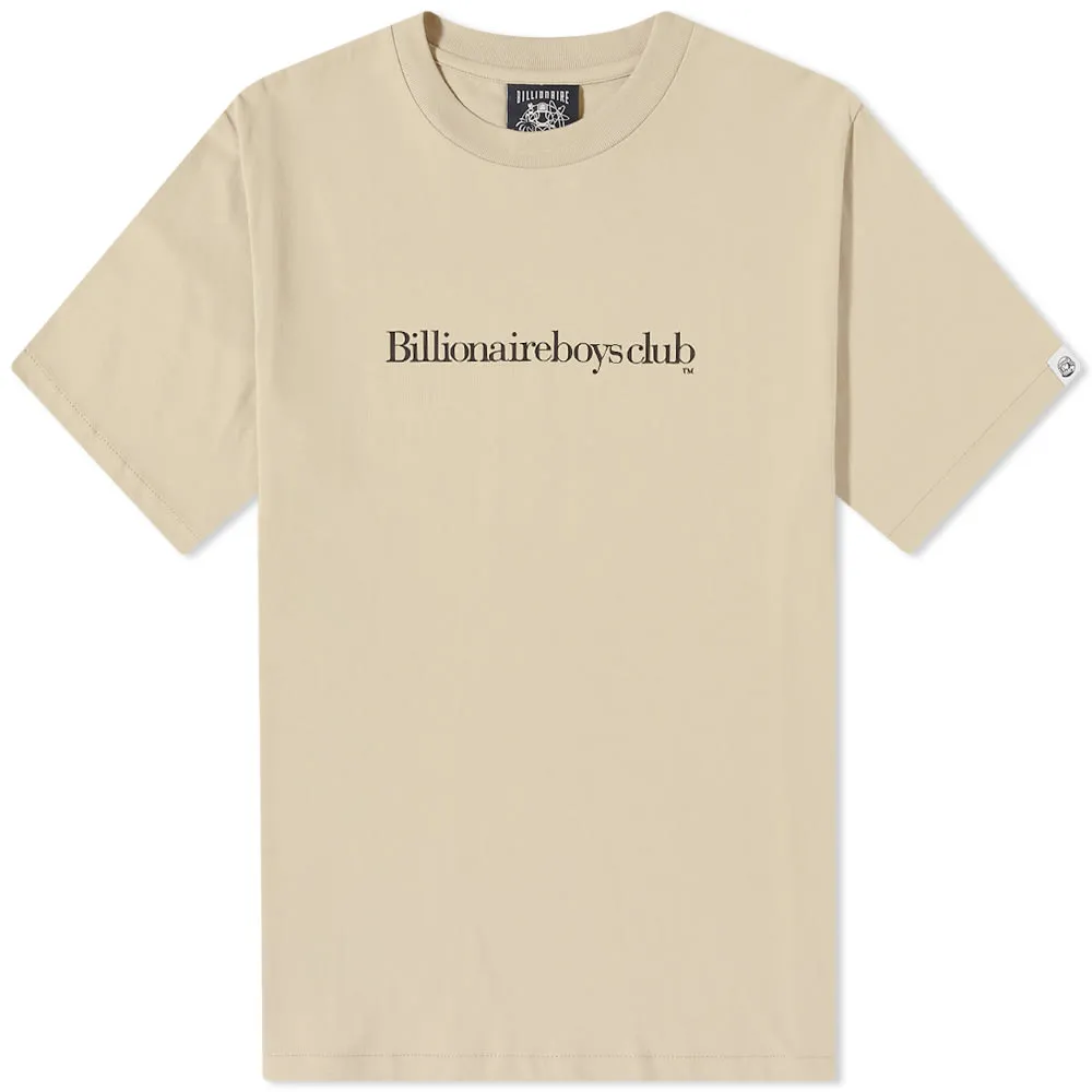 Billionaire Boys Club Serif Logo T-ShirtTan