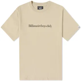 Billionaire Boys Club Serif Logo T-ShirtTan