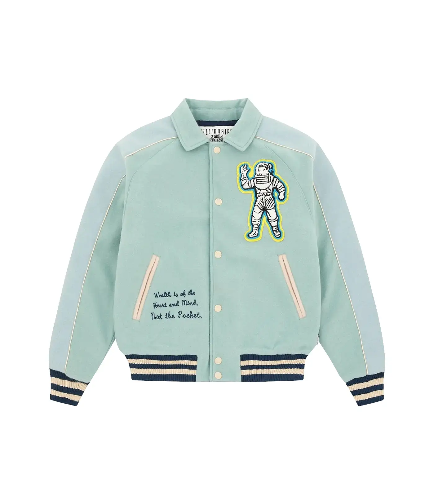 BILLIONAIRE BOYS CLUB VARSITY JACKET TEAL