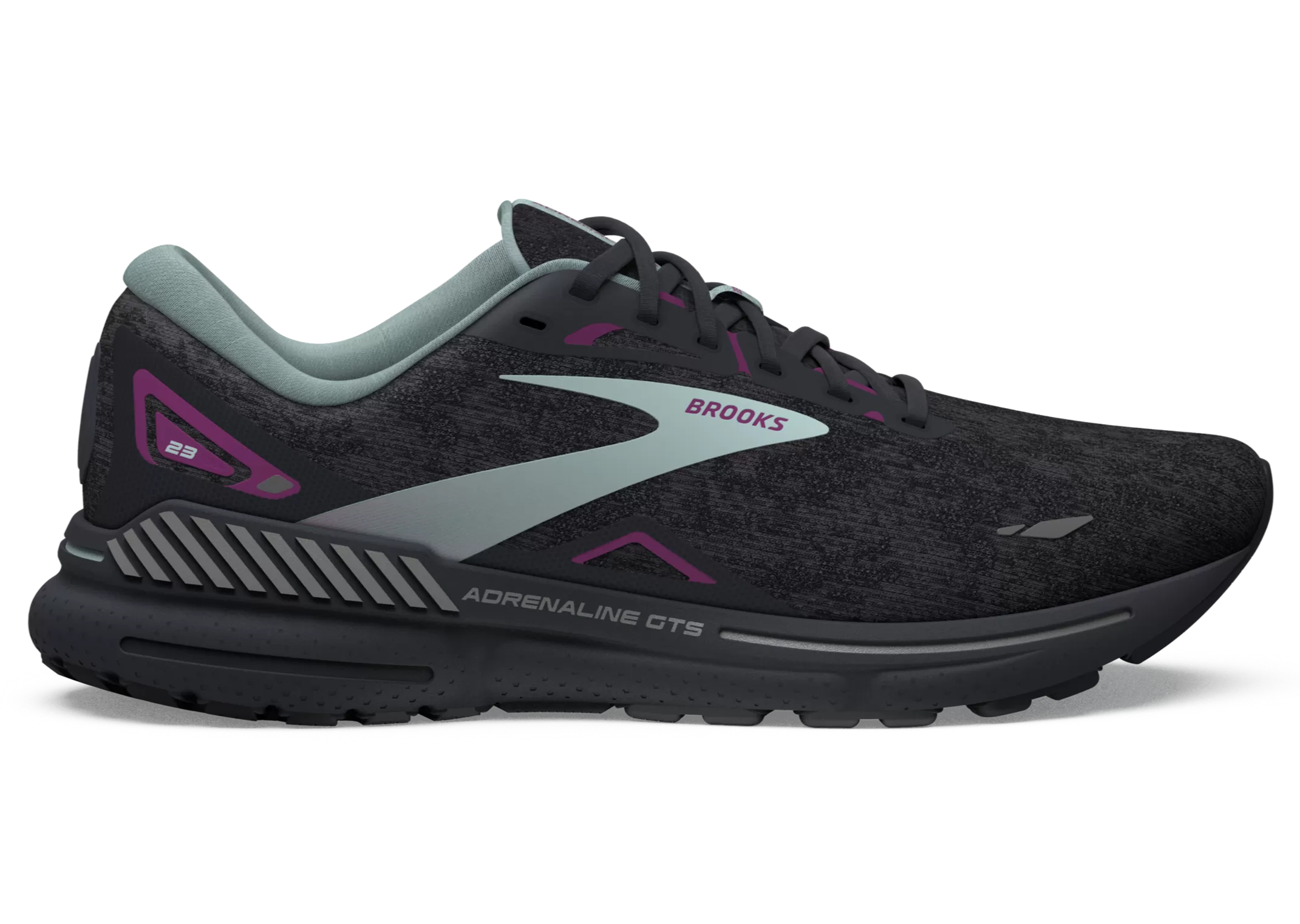 Brooks Adrenaline GTS 23 (B Width) - Black/Light Blue/Purple (Womens)