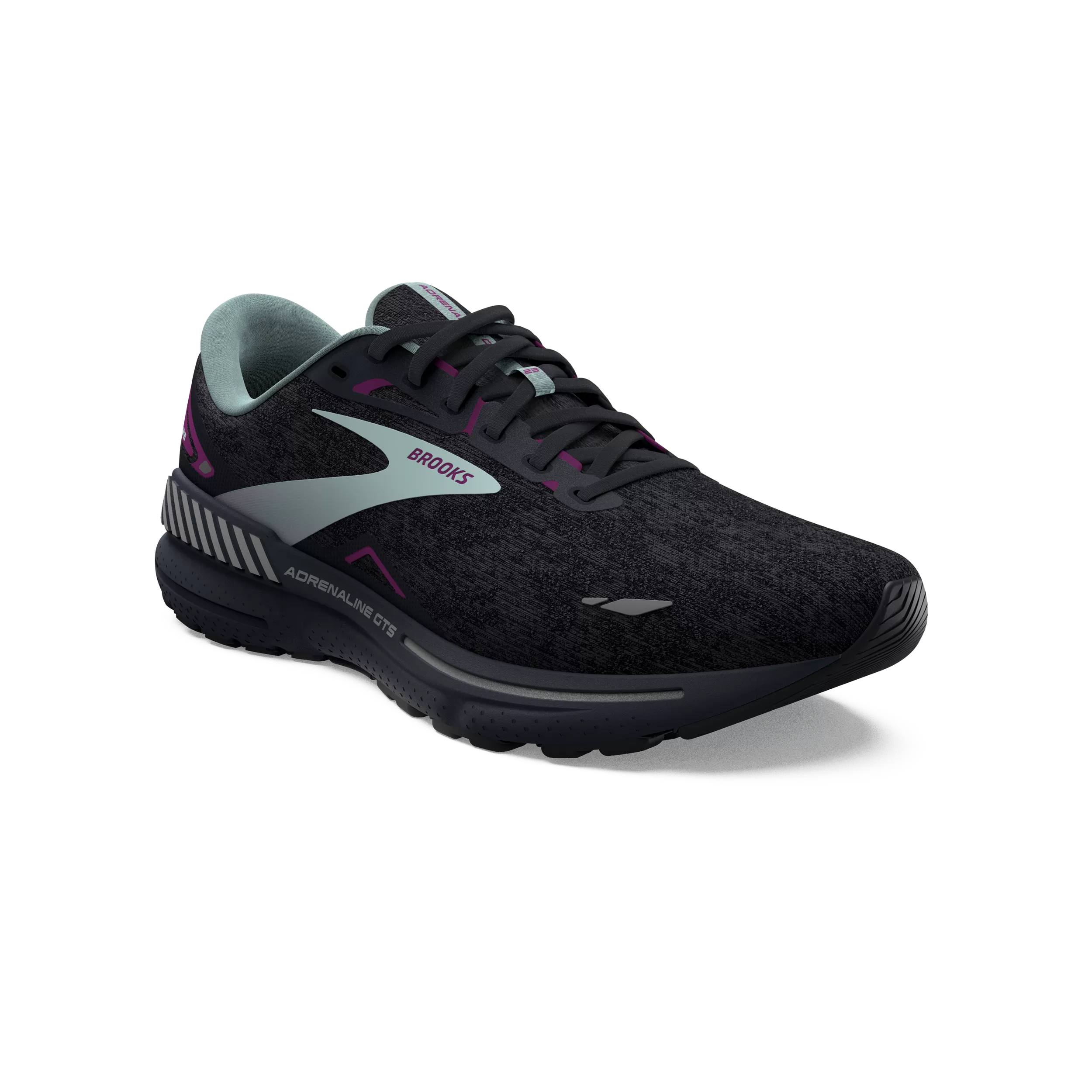 Brooks Adrenaline GTS 23 (B Width) - Black/Light Blue/Purple (Womens)