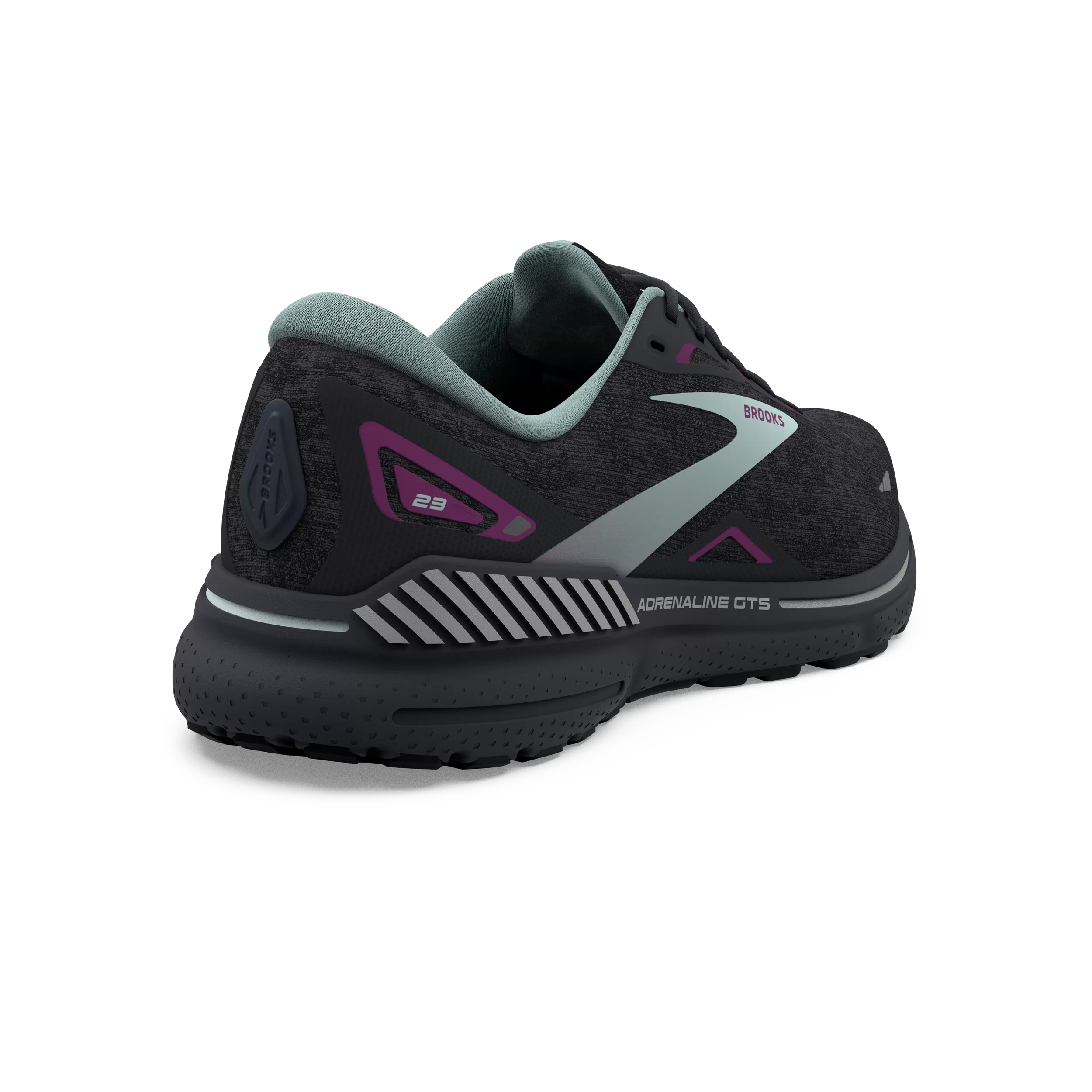 Brooks Adrenaline GTS 23 (B Width) - Black/Light Blue/Purple (Womens)