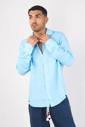 Camicia Lino  Light Blue