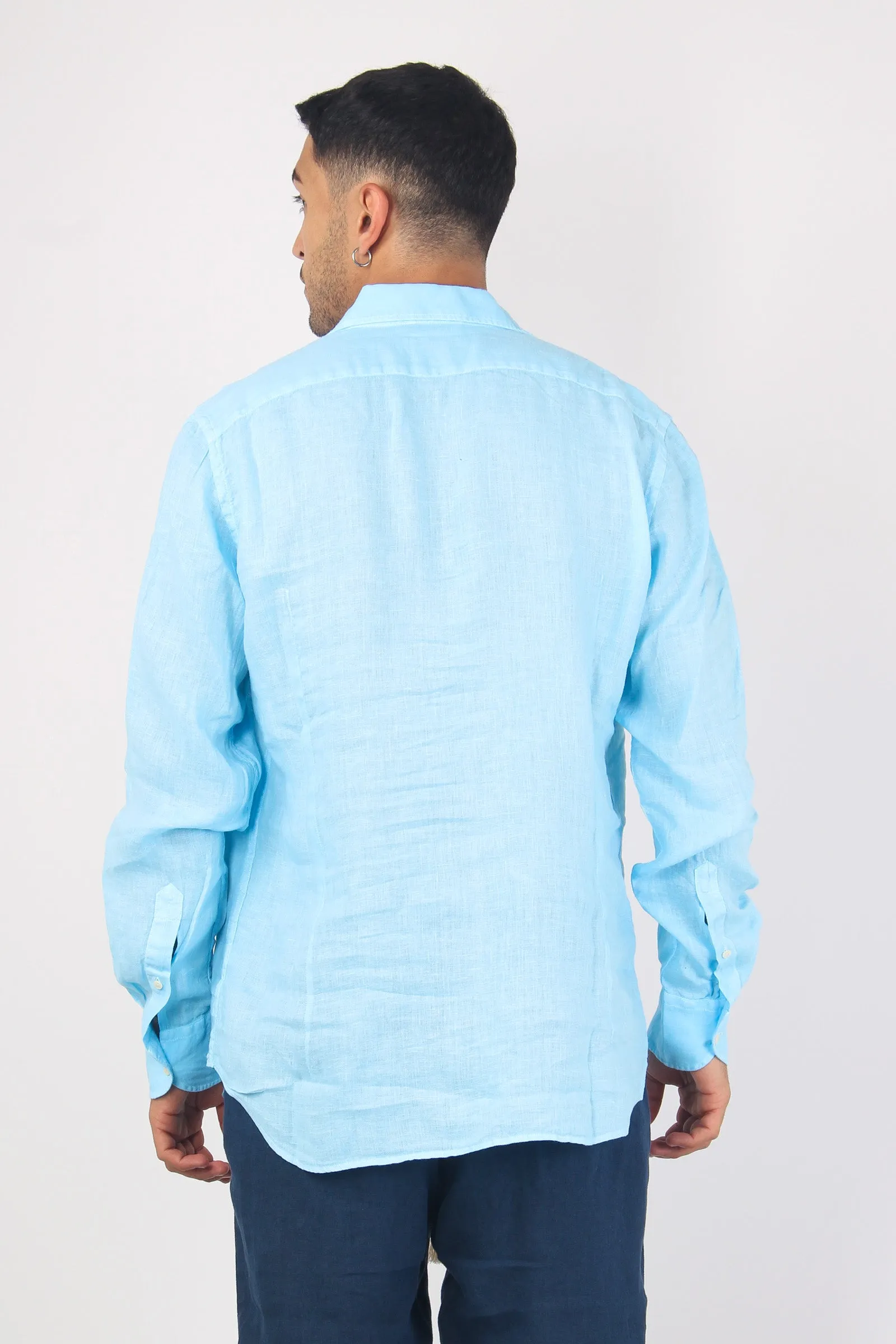 Camicia Lino  Light Blue