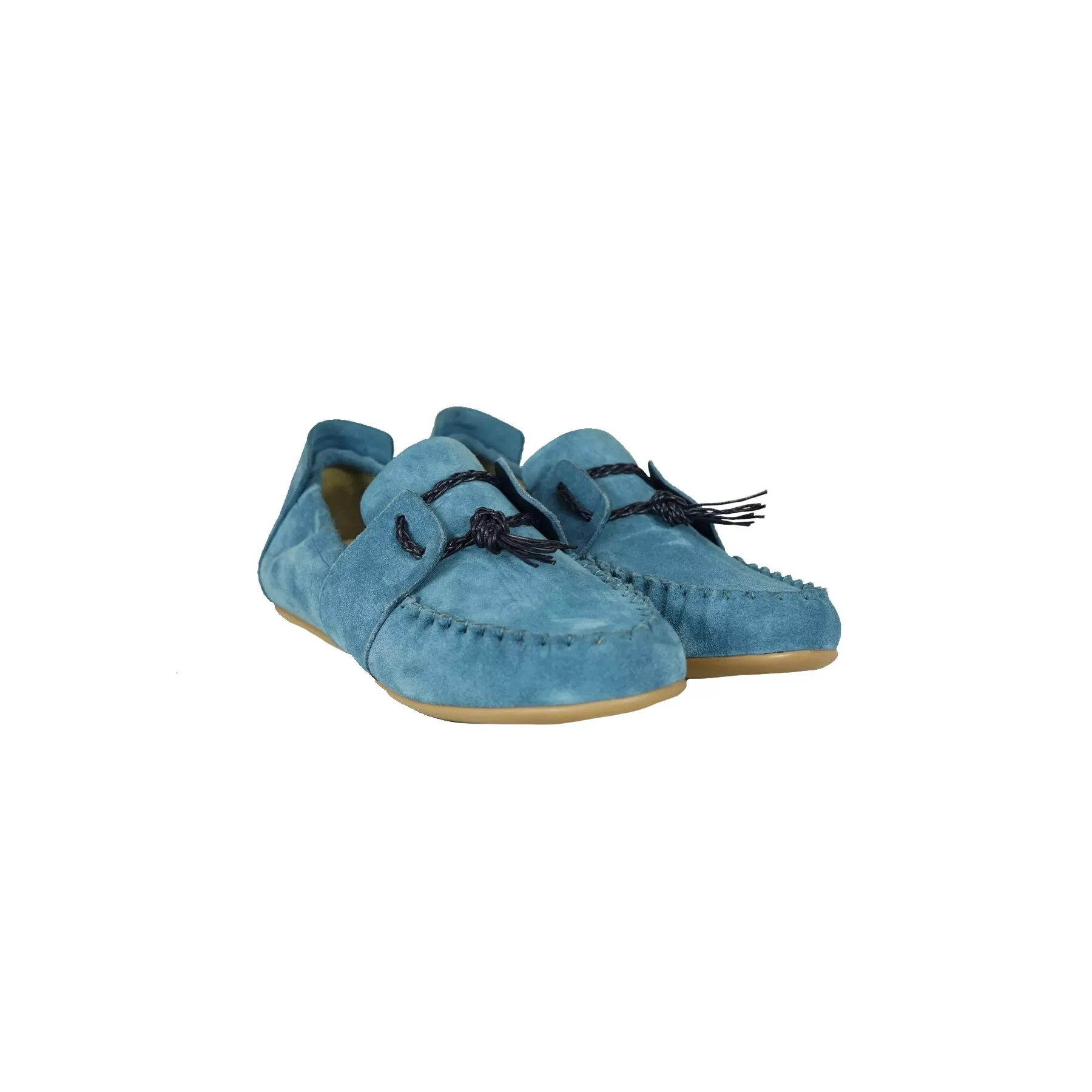 Car Shoe Camoscio Vintage Light Blue