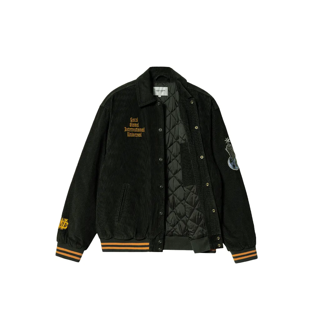 Carhartt Wip Letterman Jacket Dark Cedar / Ochre I030819-10