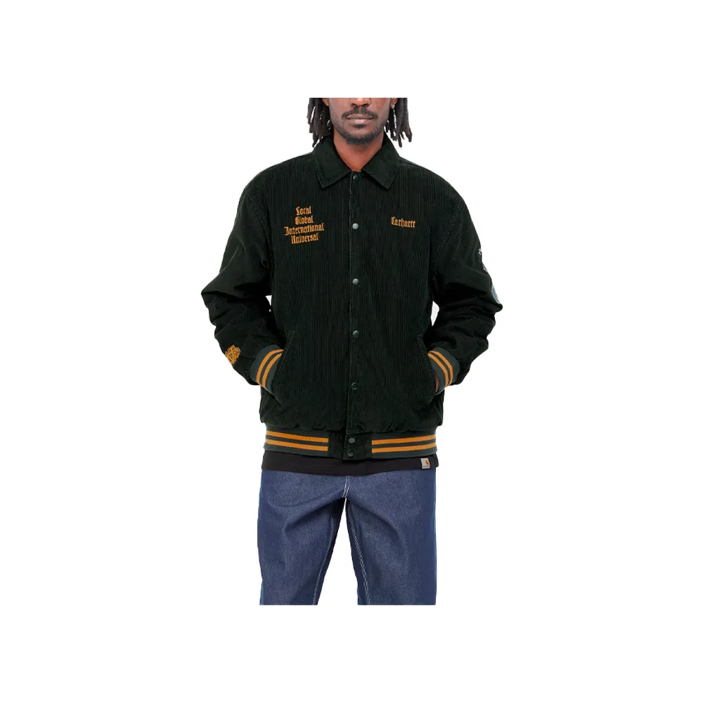 Carhartt Wip Letterman Jacket Dark Cedar / Ochre I030819-10