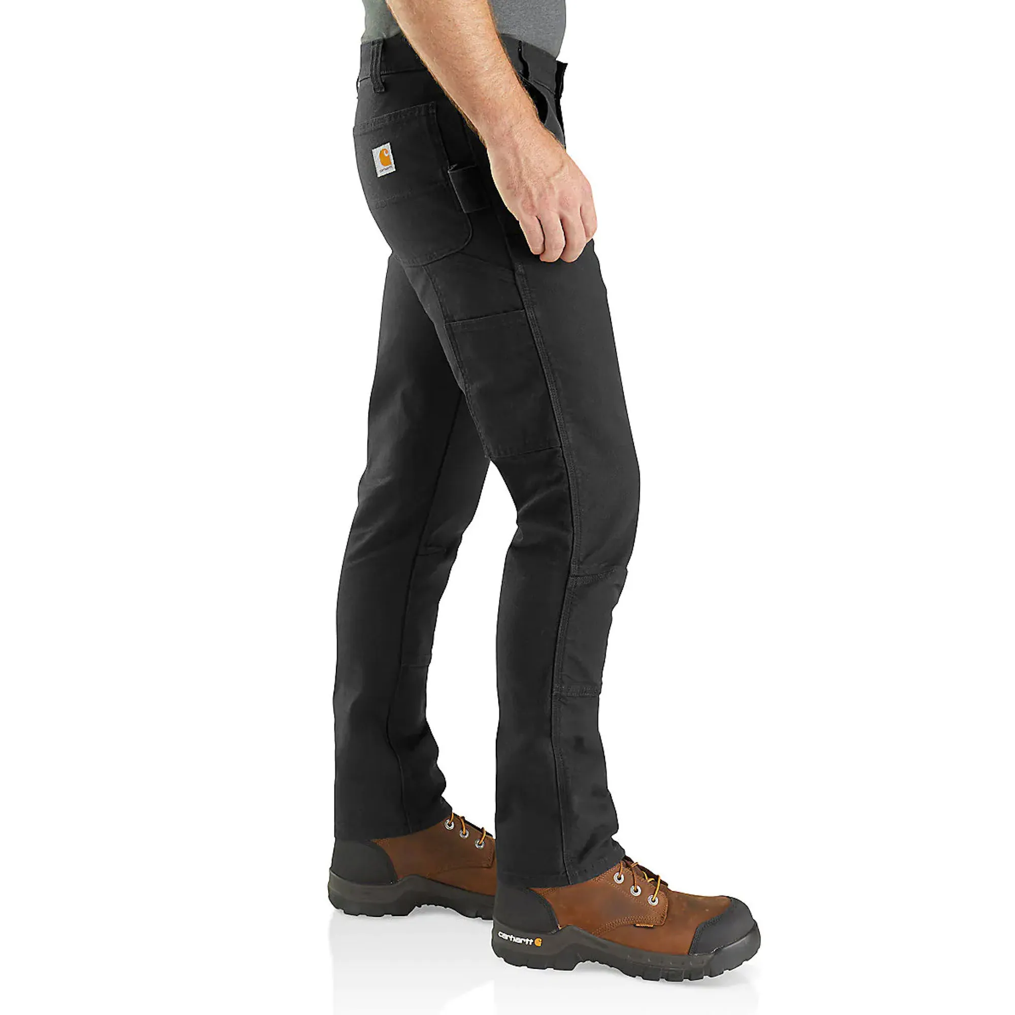 Carhartt Straight Fit Stretch Duck Double Front Work Trousers Black