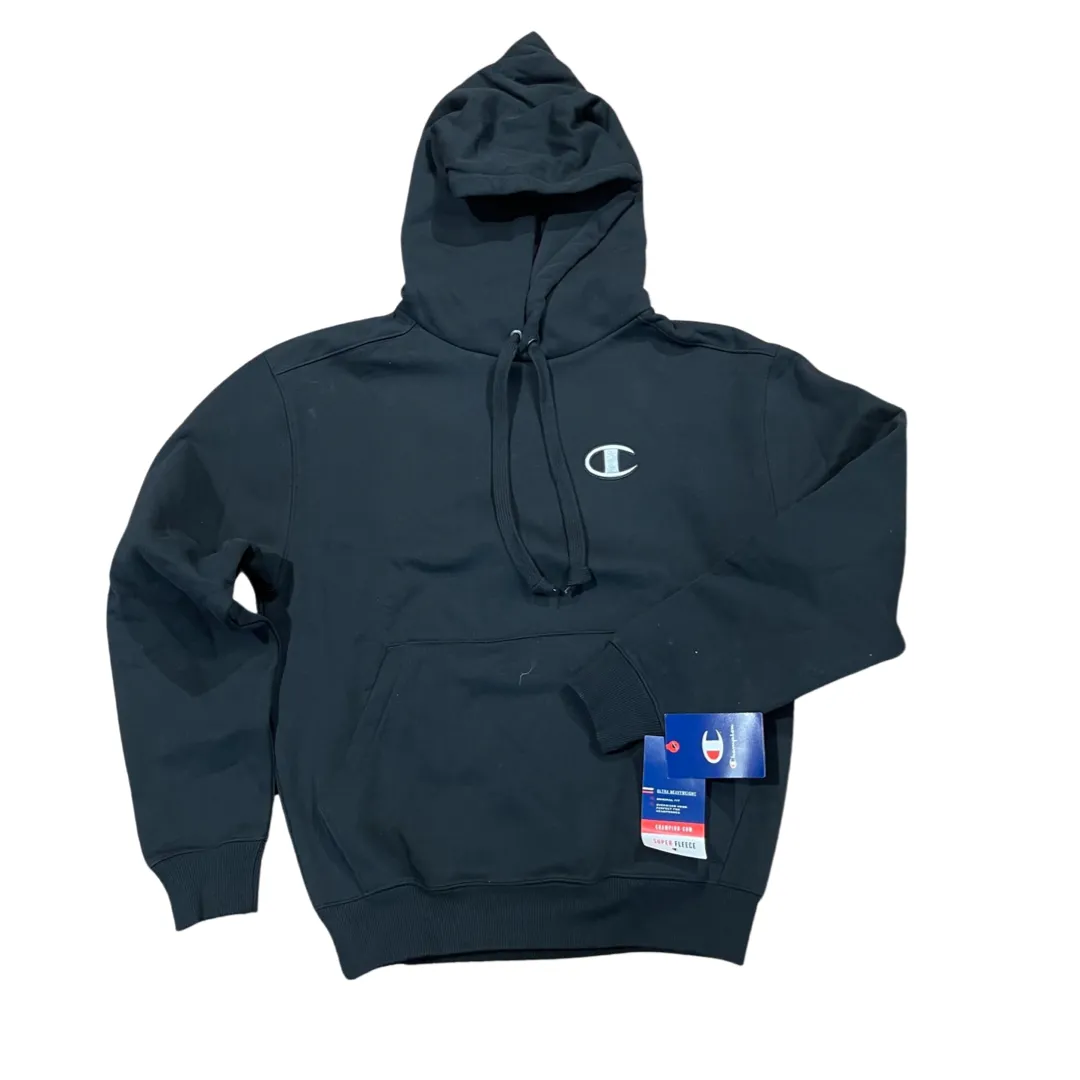 CHAMPION “SUPER FLEECE” MEDIUM C LOGO CONE HOODY- Men’s-BLACK