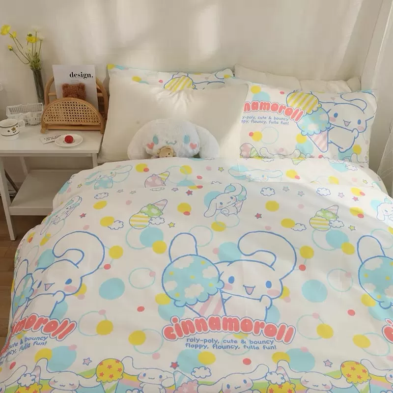 Cinnamoroll licensed cinnamoroll ice cream bed sheet / duvet cover/ pillow case