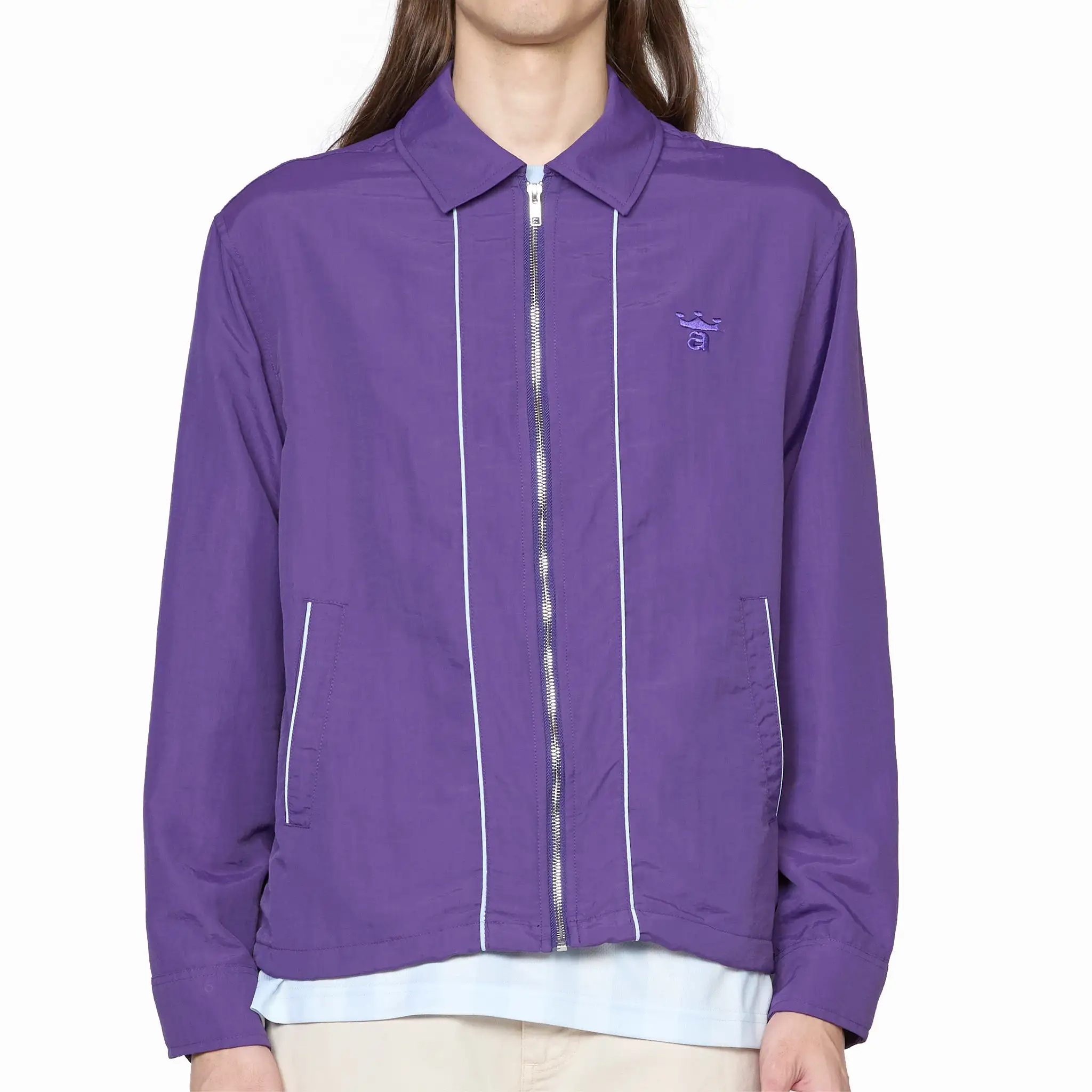 Classic Logo Coaches Jacket Purple