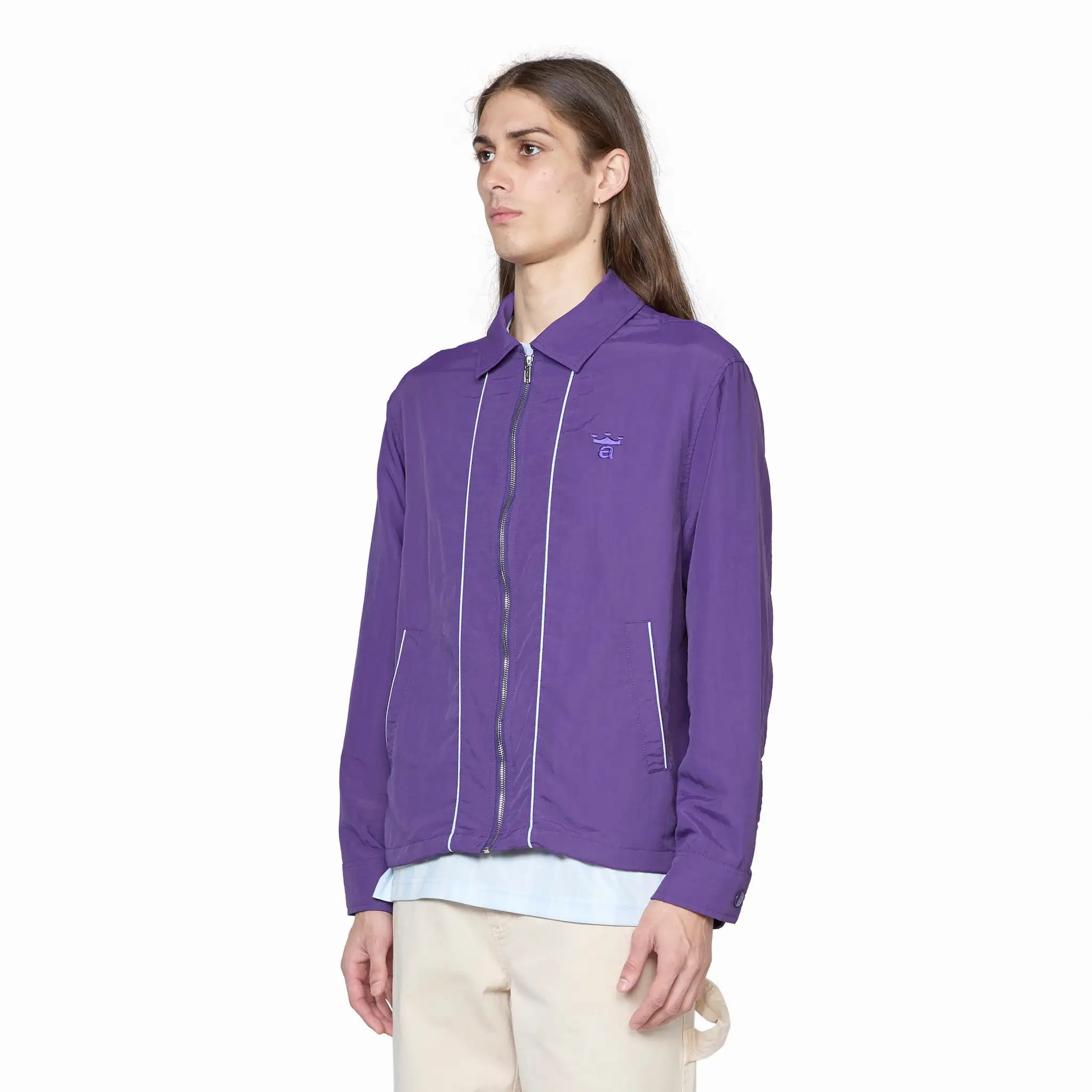 Classic Logo Coaches Jacket Purple