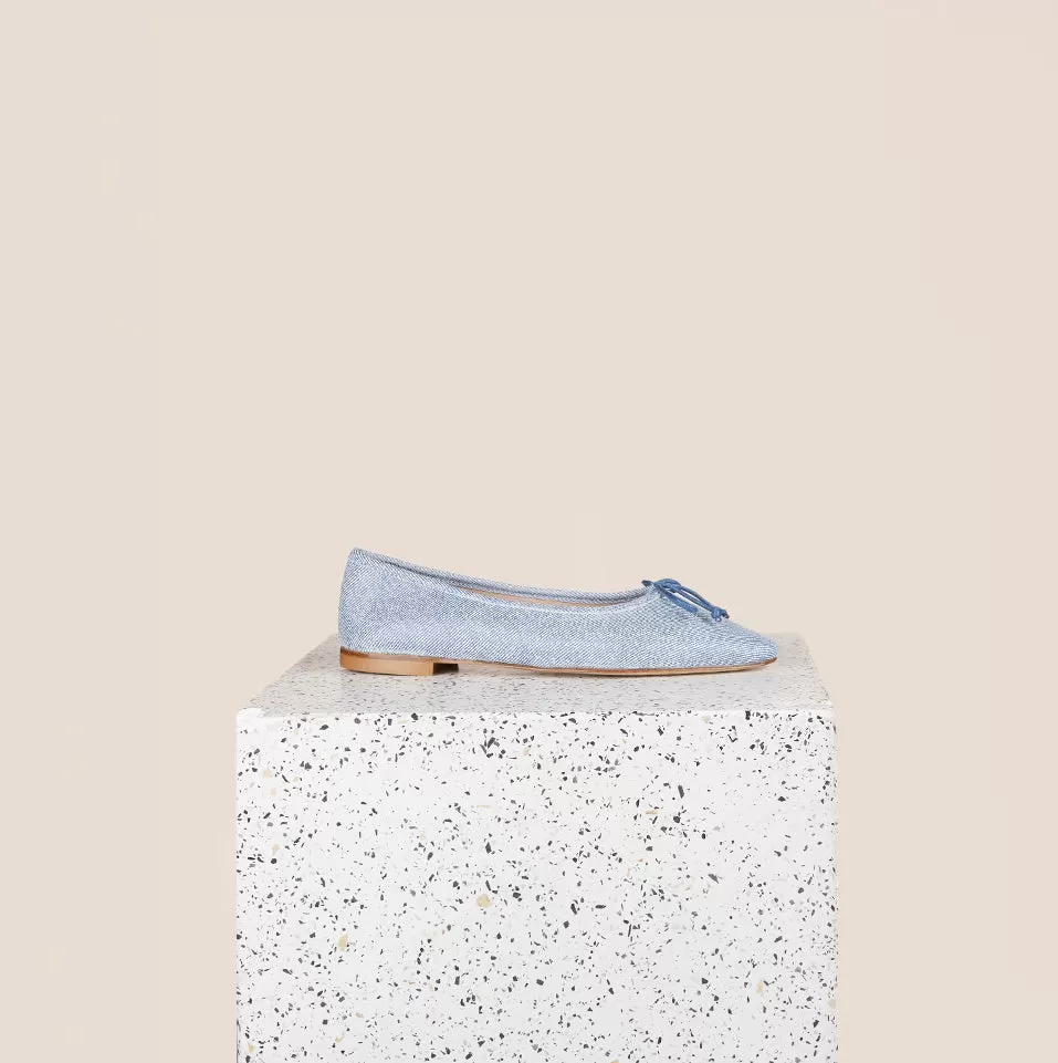 Como - Light Denim (Printed Suede)