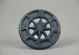 Dark Blue Cast Iron Compass Rose Drawer Pulls