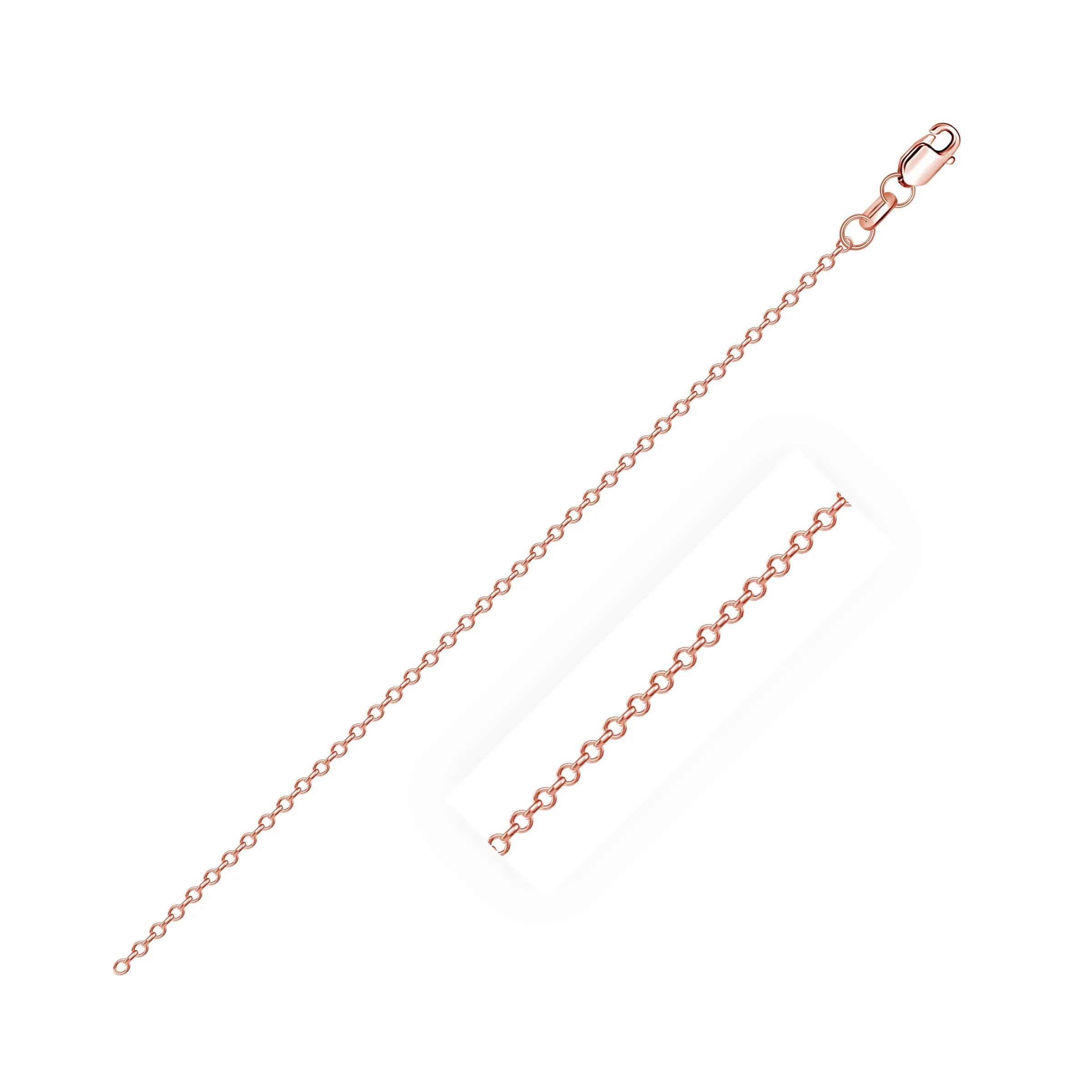 Diamond Cut Cable Link Chain in 14k Rose Gold (0.8 mm)-rx56488-16