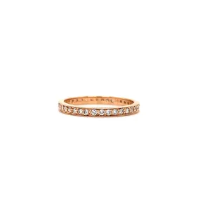 Eternity Ring with Thirty-Eight Diamonds in 14K Rose Gold